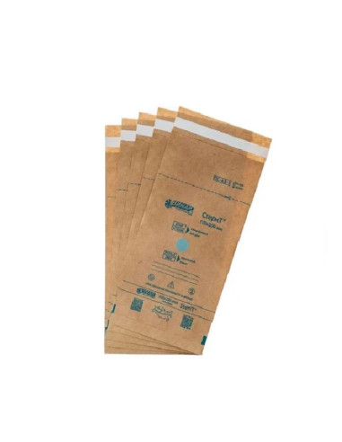 Set 25 pungi sterilizare autosigilante pentru pupinel 10×20 cm – aer cald & autoclav, hârtie kraft 220°C