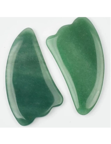 Piatra jad verde pentru masaj Gua Sha 2buc
