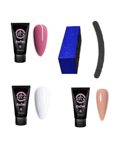 Kit Polygel constructie unghii 3 buc...