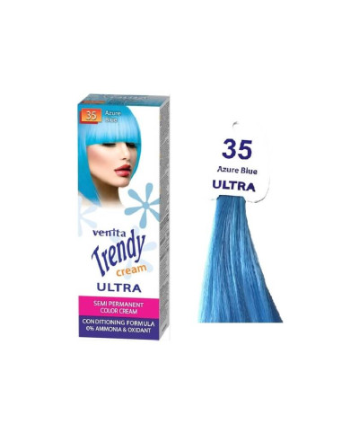 Vopsea de par semipermanenta Azure Blue 75ml
