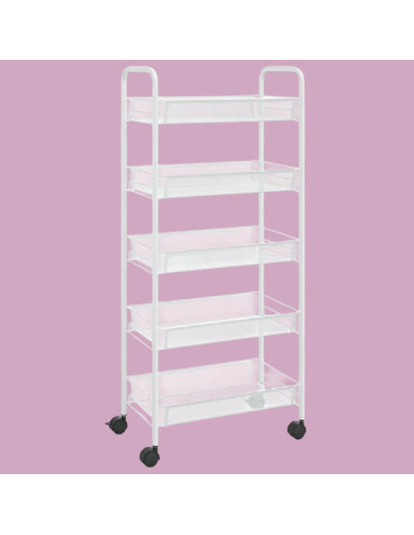 Etajeră metalică profesională cu 5 rafturi, 105 cm, design compact.