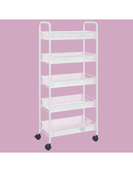 Etajeră metalică profesională cu 5 rafturi, 105 cm, design compact.