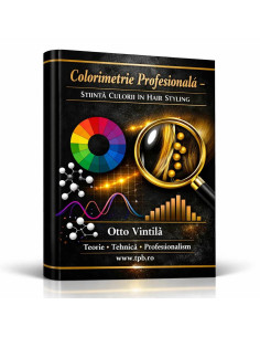 Manual de colorimetrie profesională, format A5, 300 pagini, design premium.