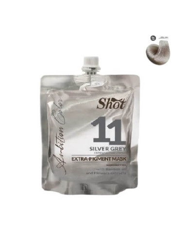 Mască colorantă Extra Pigment Silver Grey 200ml, profesională