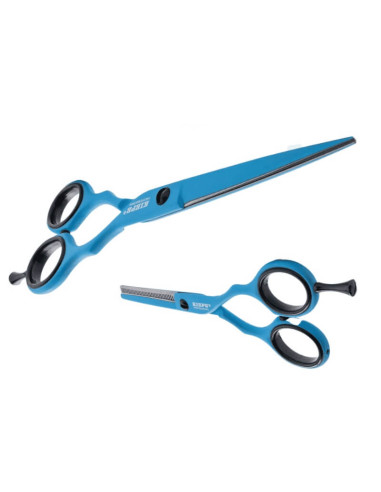 Set foarfeci de tuns si filat Blue Kiepe