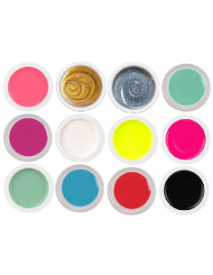 Geluri uv color unghii 12 bucati