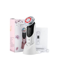 Aparat rejuvenare facială 7 în 1 cu LED-uri pentru tratamente profesionale.