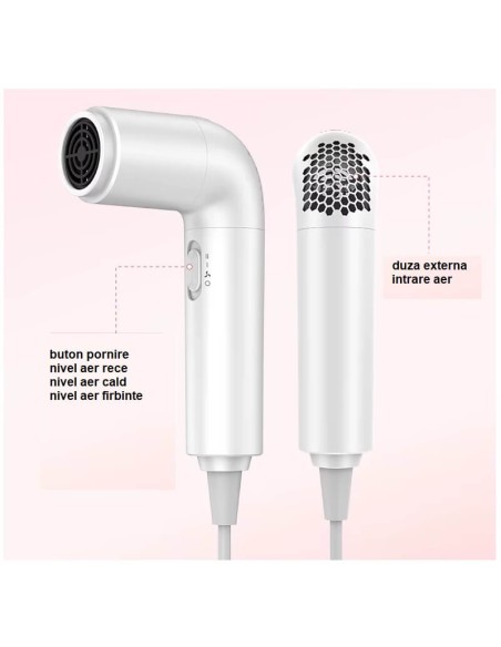 Uscător de păr ionic BLDC 110.000 rpm, 1000W, 230 g.
