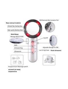 Aparat de slabit infrarosu, ultrasonic, electrostimulare Ems 3in1 2