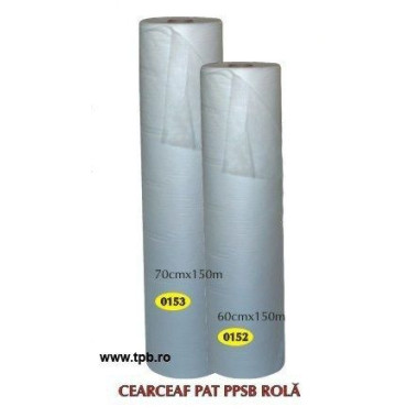 Cearsaf rola TNT textil netesute unica folosinta, 60cmx150m ALB 1rola