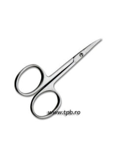 Forfecuță Cuticule Profesională – Vârf Curbat, Lucioasă, 3.5”