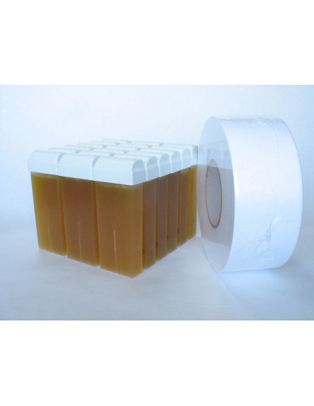 Pachet 18 rezerve Ceară + Rolă Hârtie 60m – Epilare Completă Acasă sau la Salon