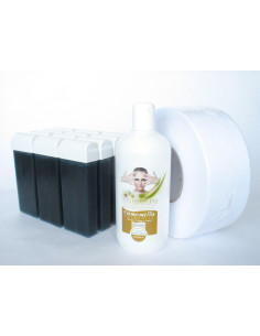 Set 12 Rezerve Ceară cu Azulena + Ulei și Hârtie – Calmarea Pielii Sensibile